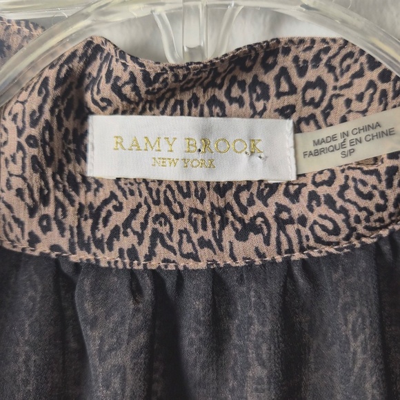 Ramy Brook Luxury Designer 100% Silk Leopard Neck Tie Scarf Top S MSRP $425 - Picture 9 of 13